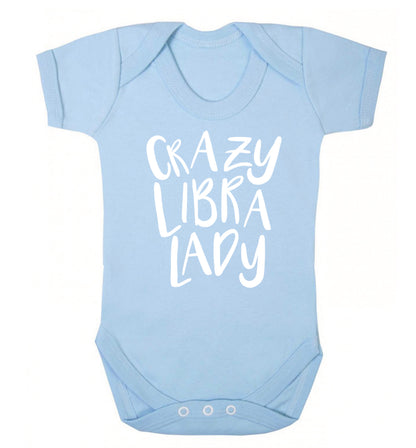 Crazy libra lady Baby Vest pale blue 18-24 months