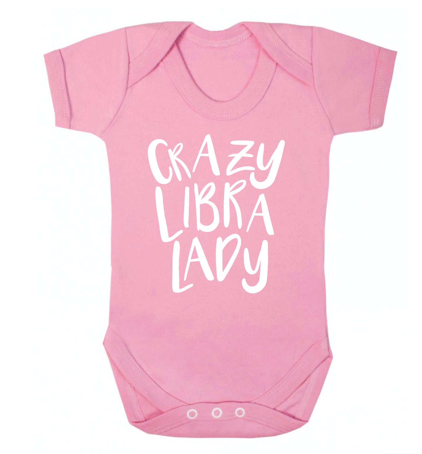 Crazy libra lady Baby Vest pale pink 18-24 months