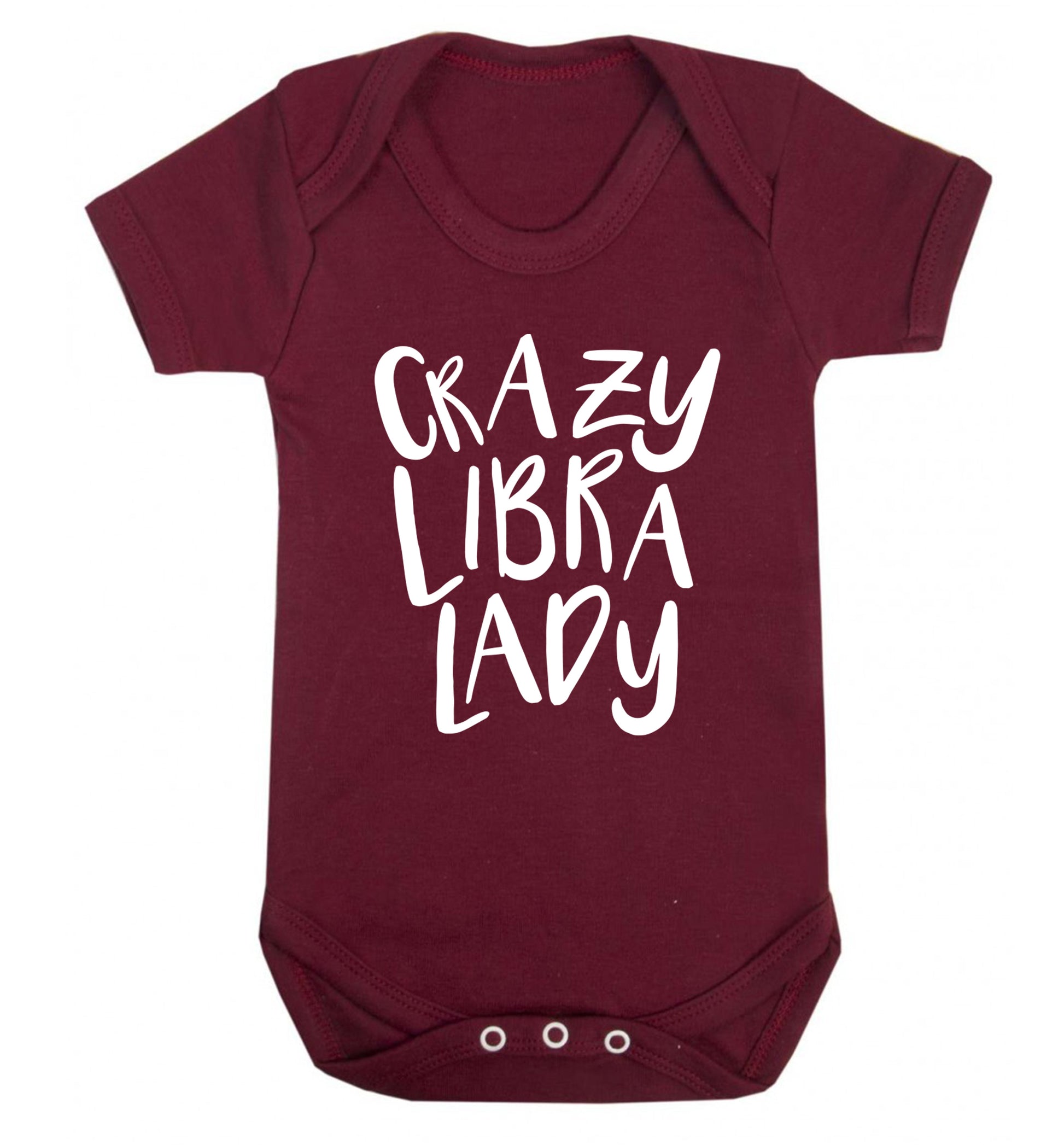 Crazy libra lady Baby Vest maroon 18-24 months