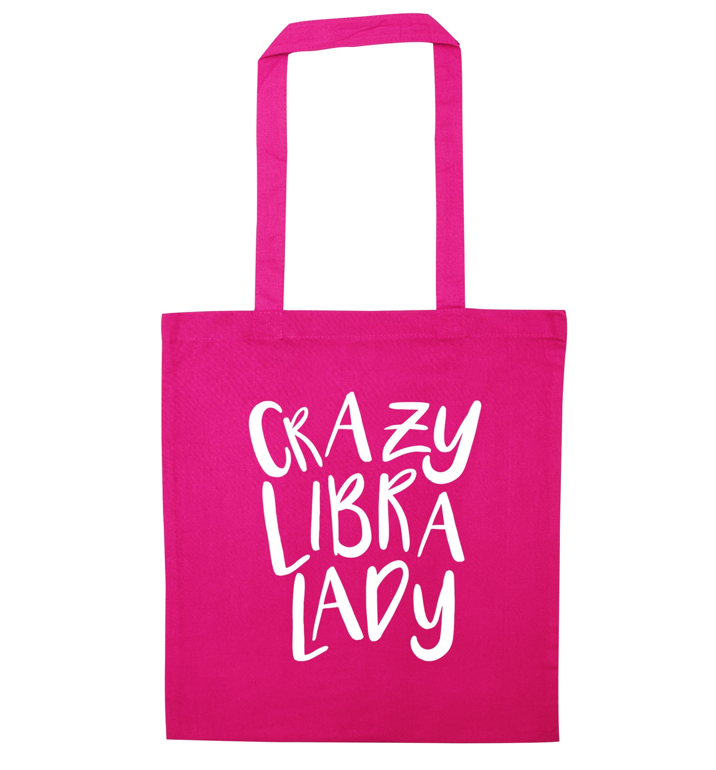 Crazy libra lady pink tote bag