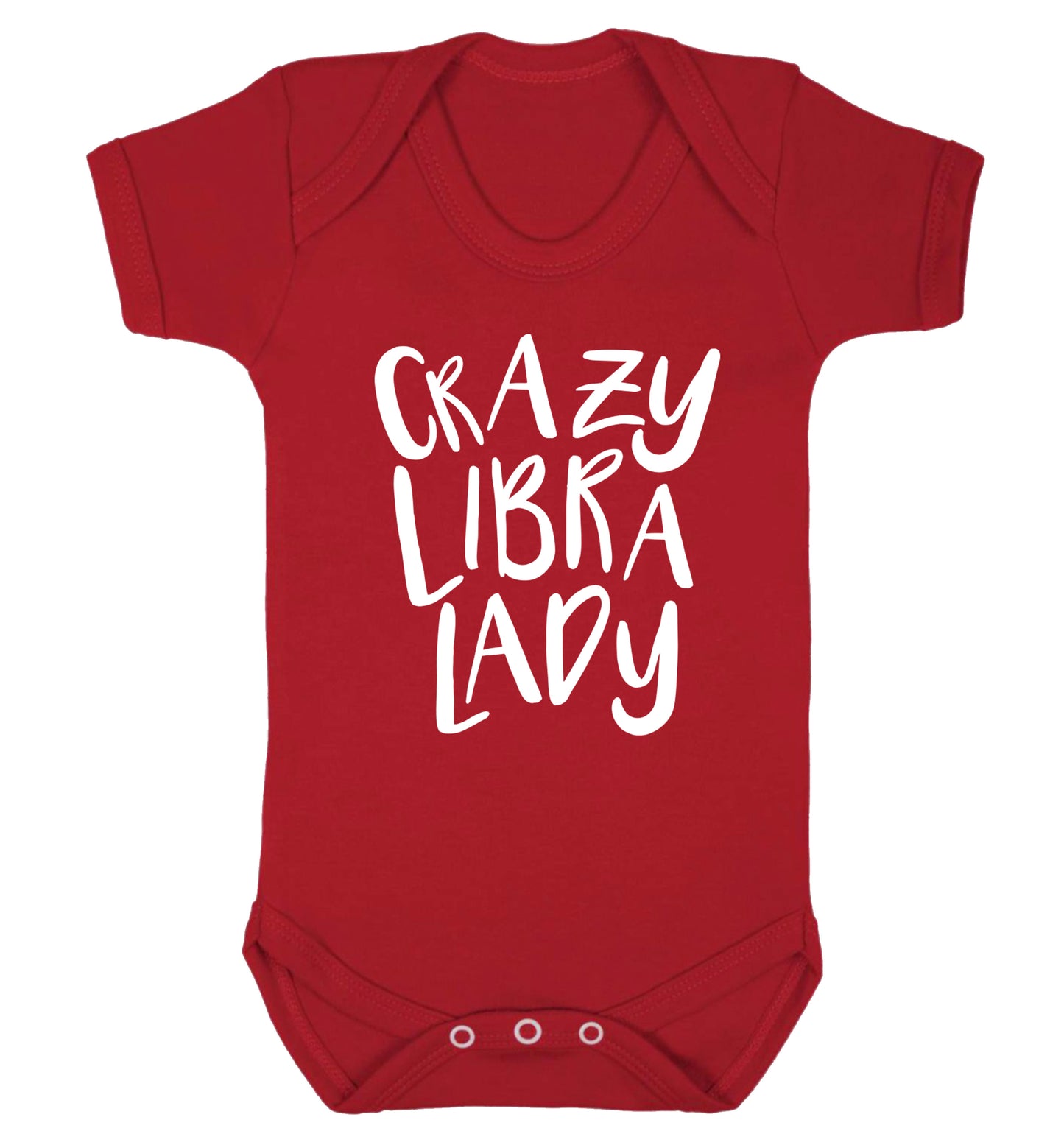 Crazy libra lady Baby Vest red 18-24 months