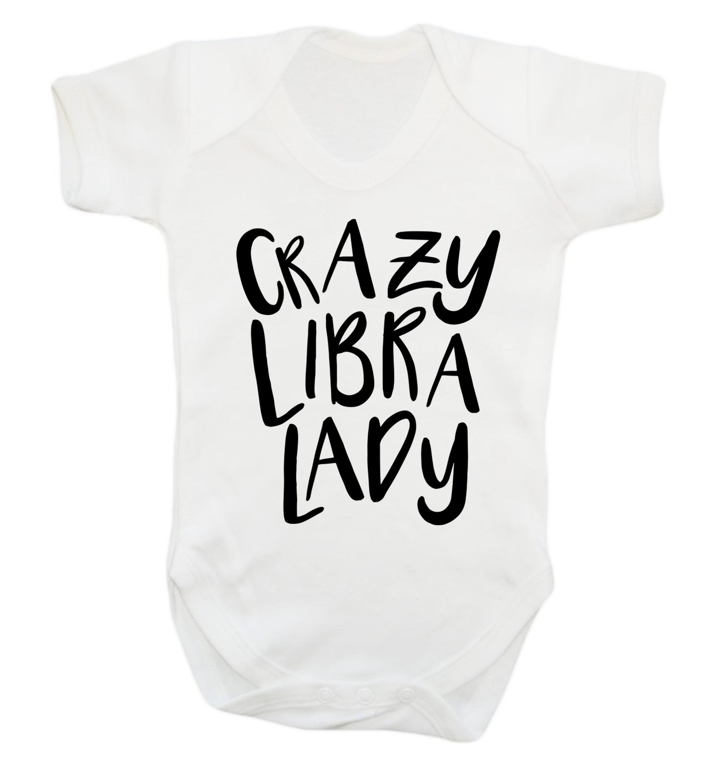Crazy libra lady Baby Vest white 18-24 months