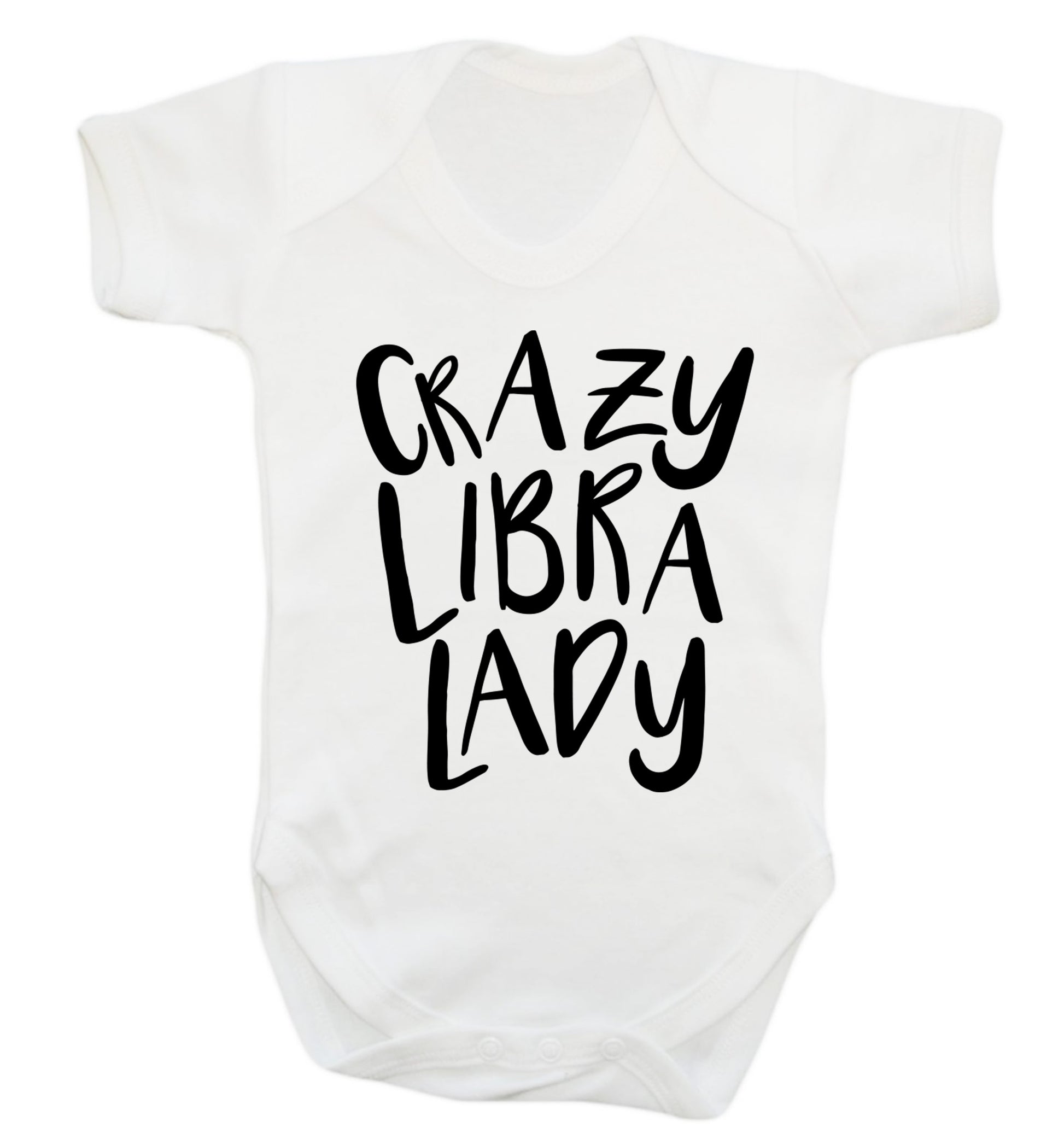 Crazy libra lady Baby Vest white 18-24 months