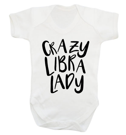Crazy libra lady Baby Vest white 18-24 months