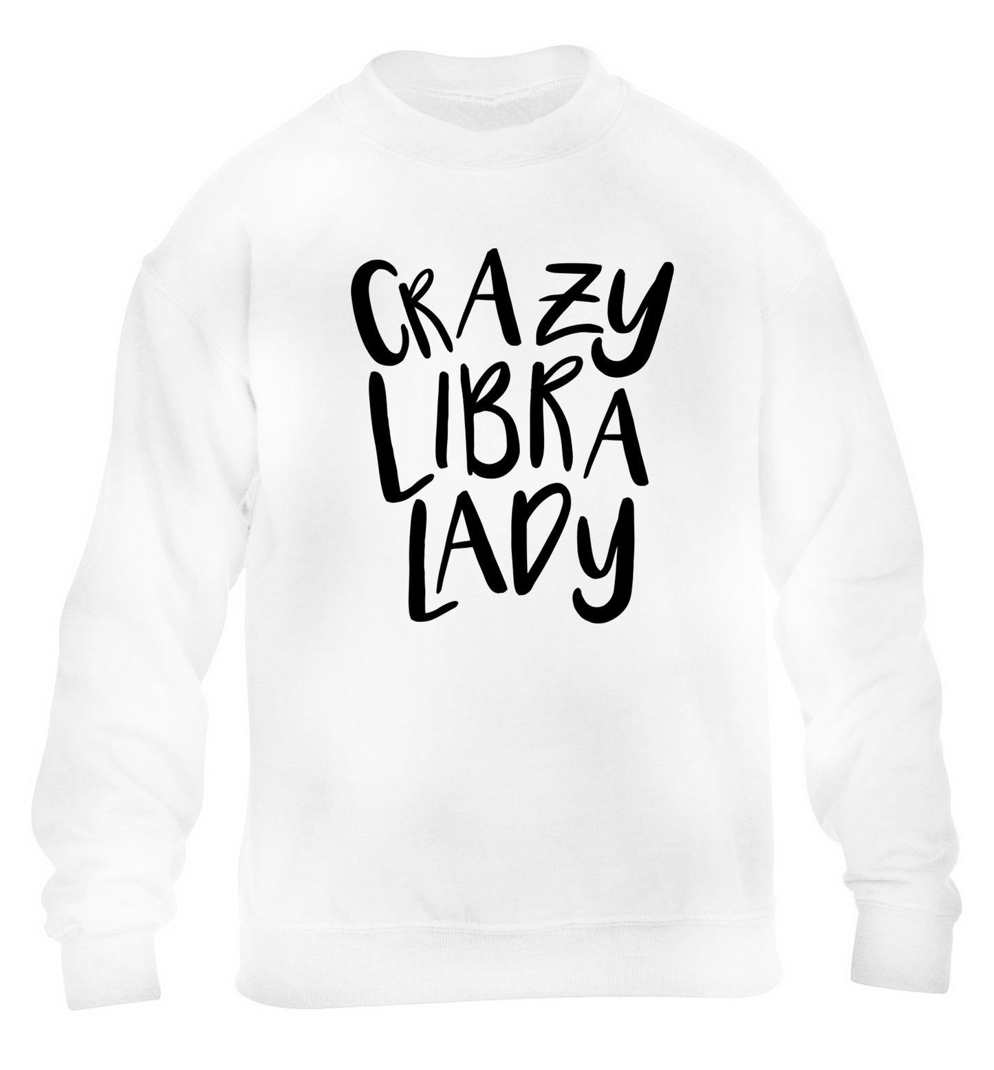 Crazy libra lady children's white sweater 12-13 Years