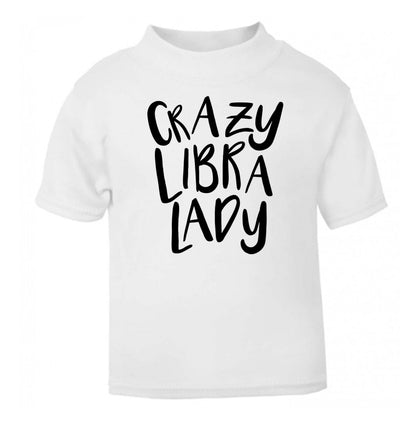 Crazy libra lady white Baby Toddler Tshirt 2 Years