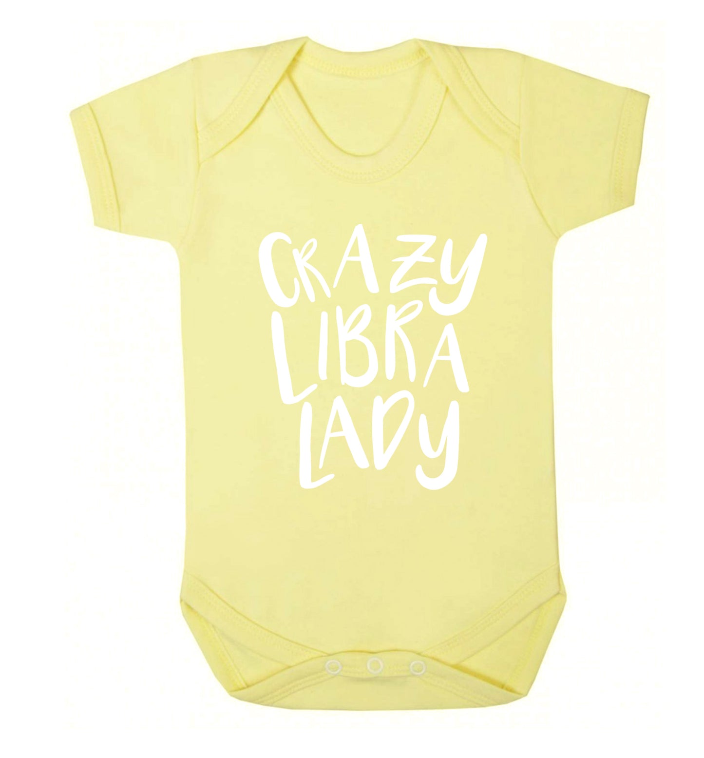 Crazy libra lady Baby Vest pale yellow 18-24 months