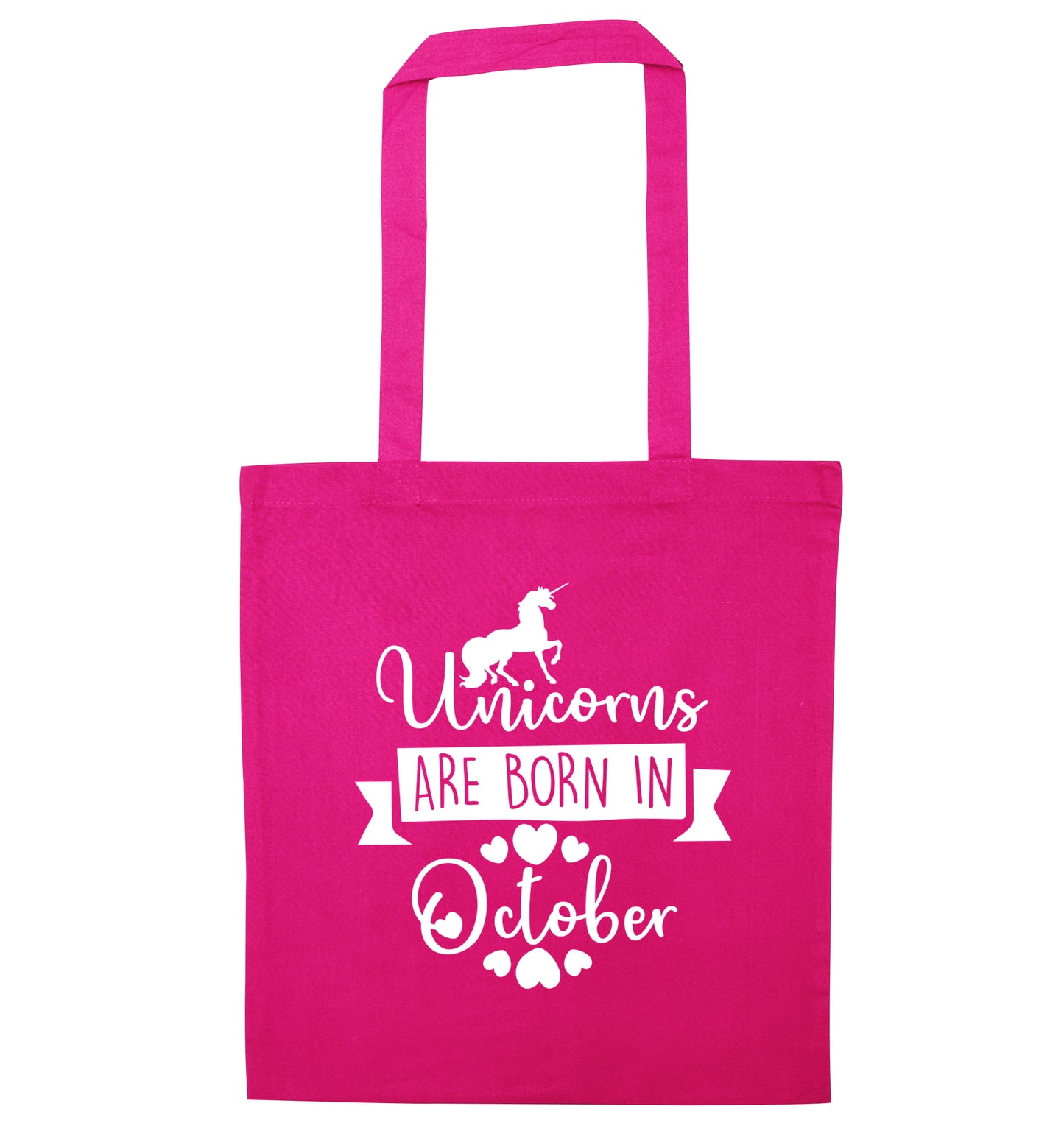 Unicorns are born in October pink tote bag