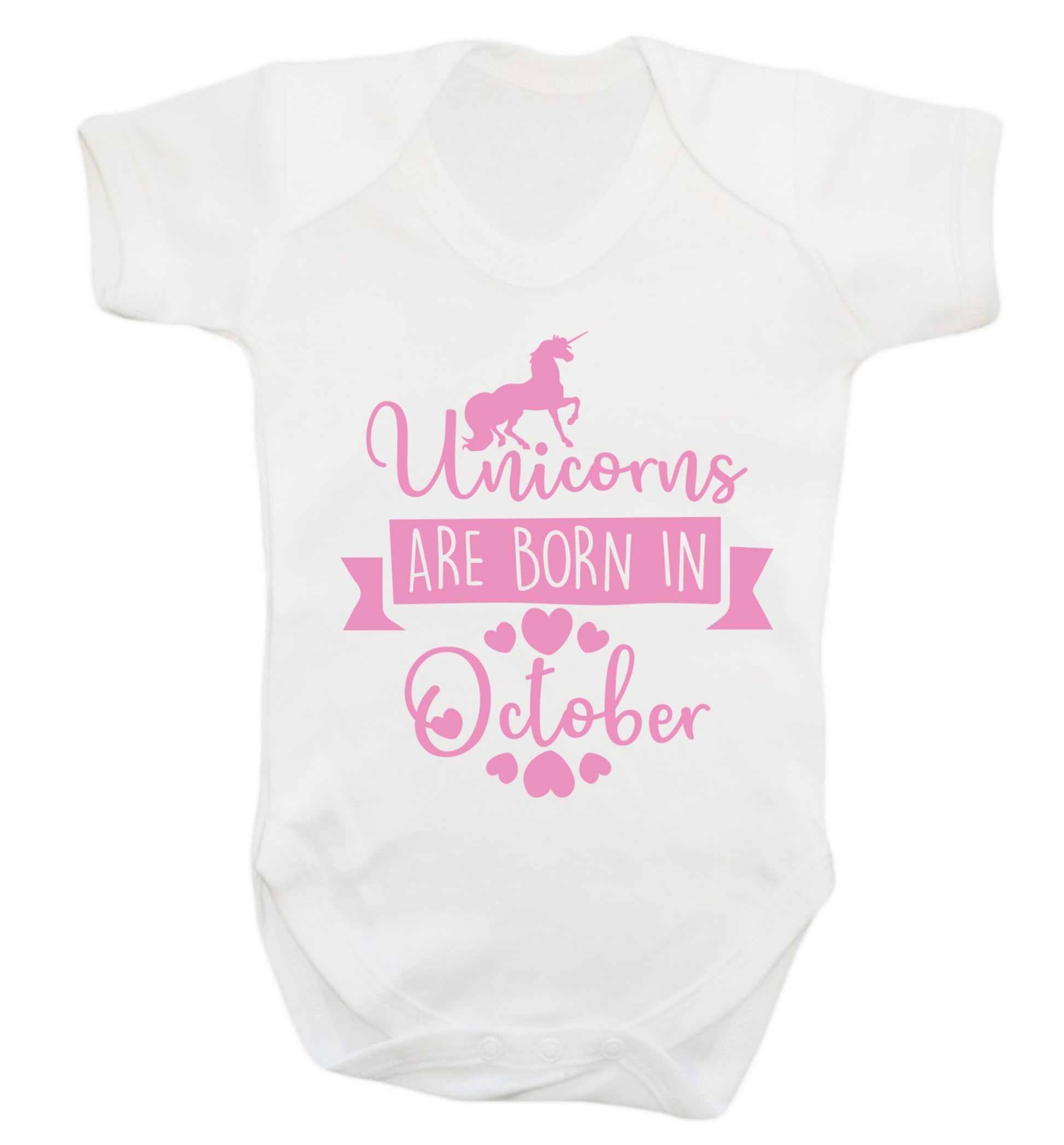 Unicorns are born in October Baby Vest white 18-24 months