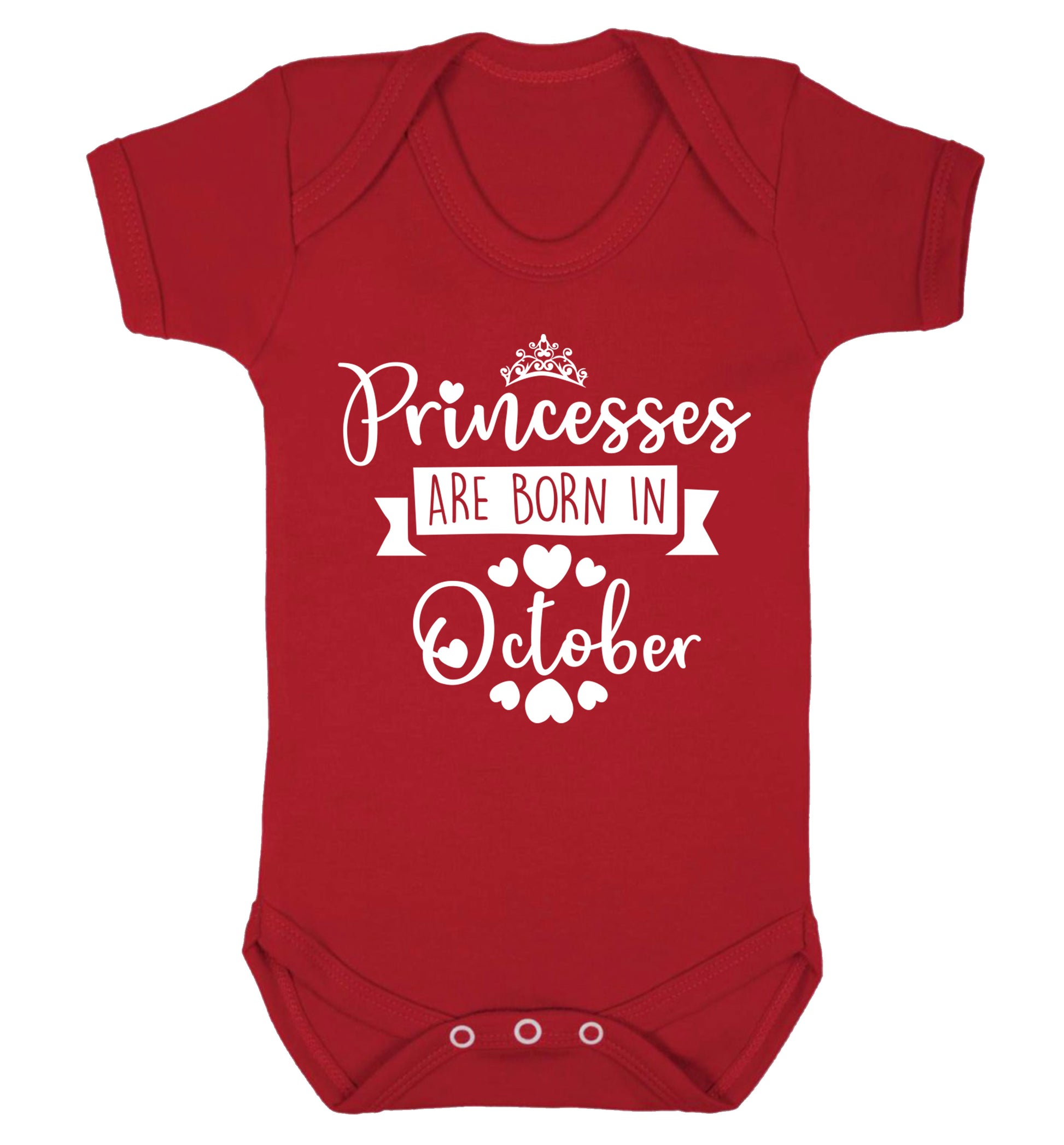 Princesses are born in October Baby Vest red 18-24 months