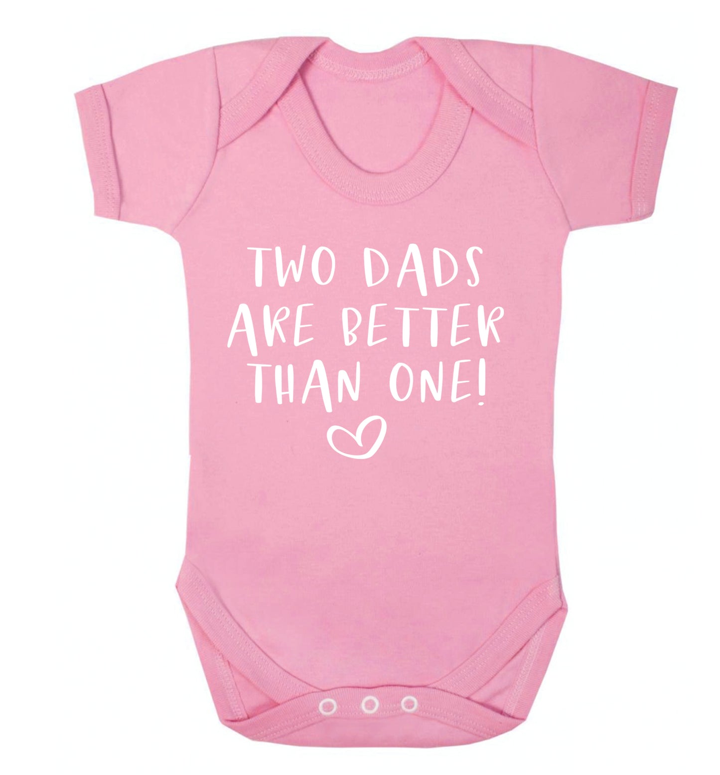 Two dads are better than one Baby Vest pale pink 18-24 months