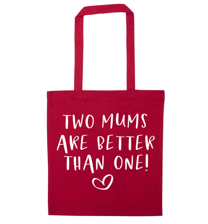 Two mums are better than one red tote bag
