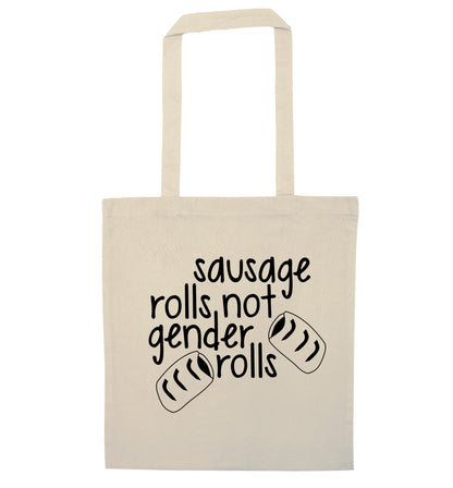 Sausage rolls not gender rolls natural tote bag