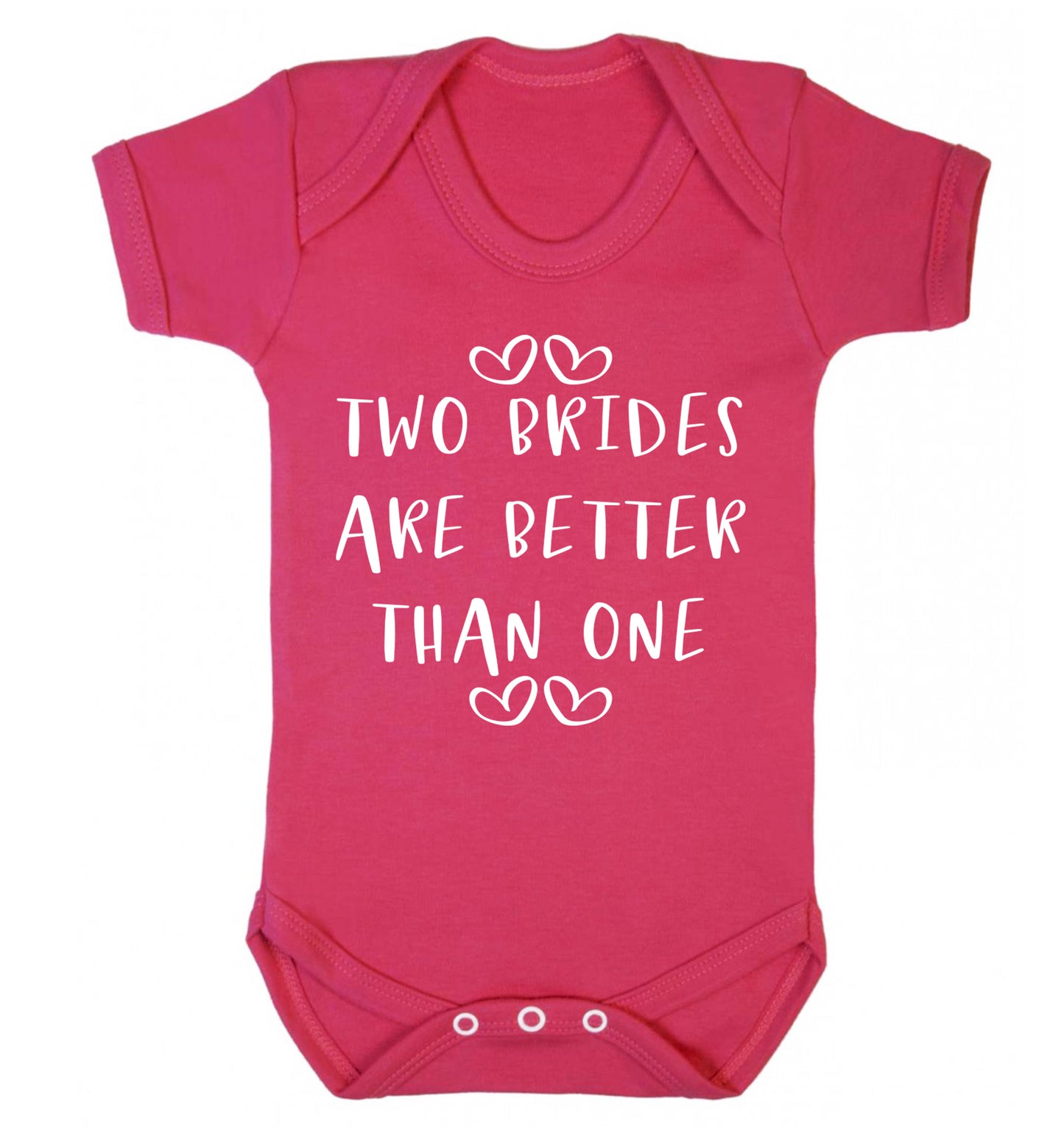 Two brides are better than one baby vest dark pink 18-24 months