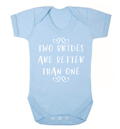Two brides are better than one baby vest pale blue 18-24 months