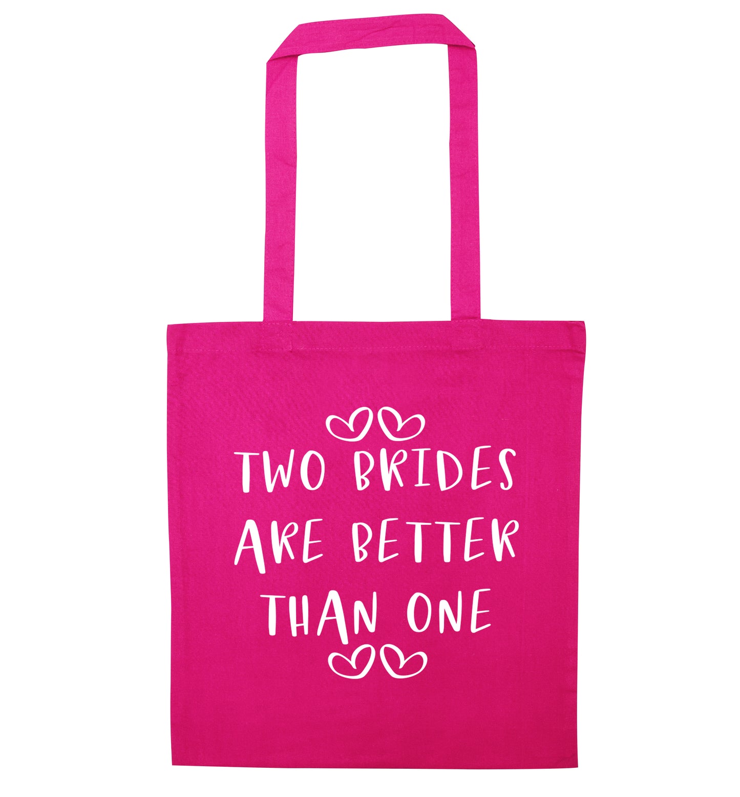 Two brides are better than one pink tote bag