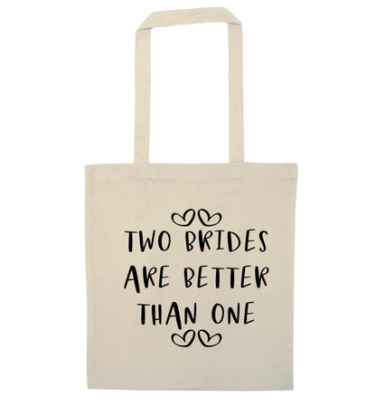 Two brides are better than one natural tote bag