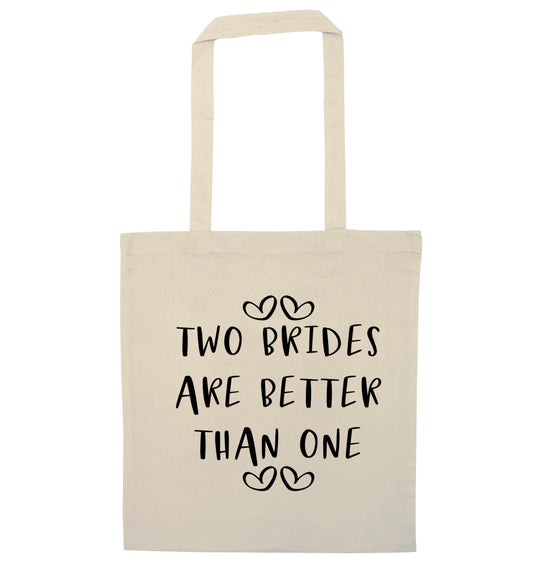 Two brides are better than one natural tote bag