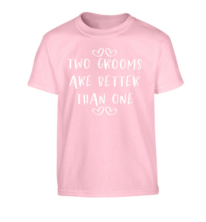 Two grooms are better than one Children's light pink Tshirt 12-13 Years