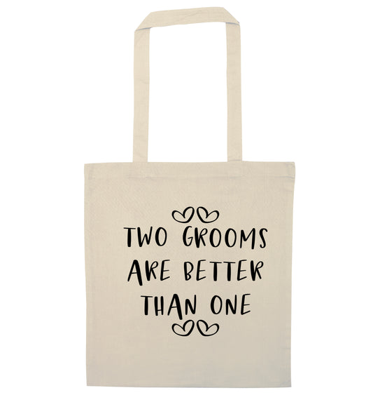 Two grooms are better than one natural tote bag
