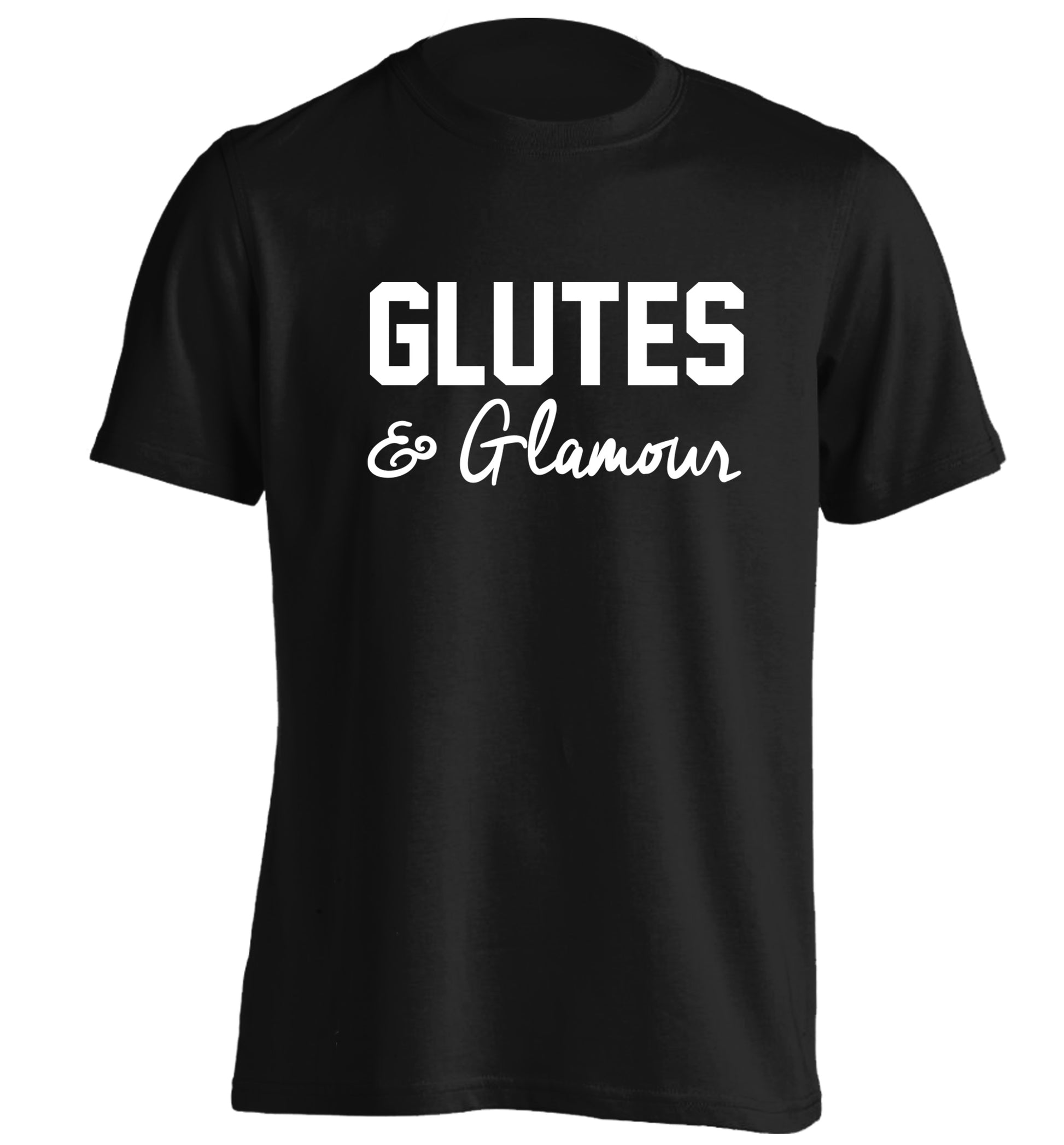 Glutes and glamour adults unisex black Tshirt 2XL