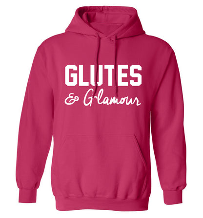 Glutes and glamour adults unisex pink hoodie 2XL