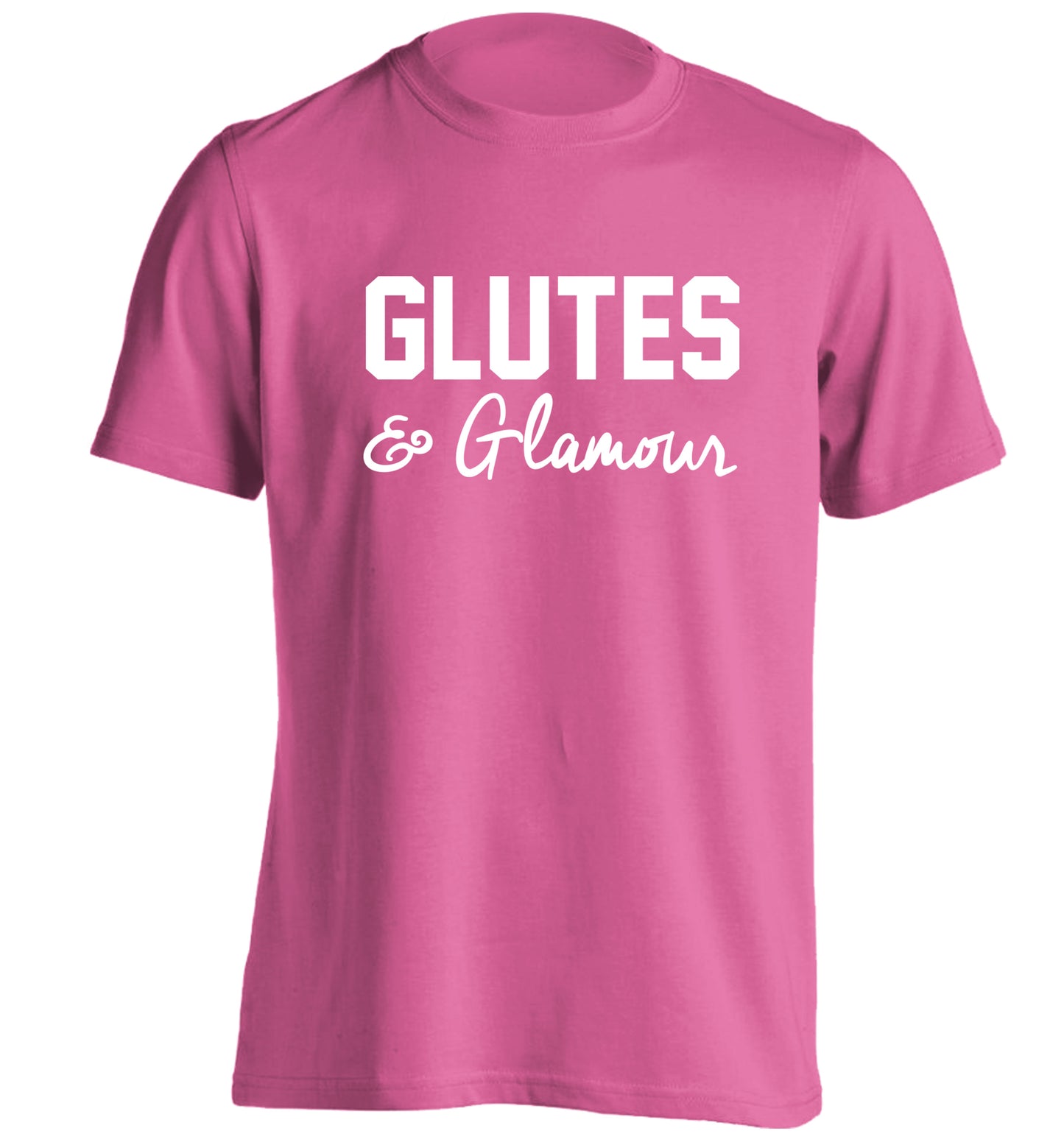 Glutes and glamour adults unisex pink Tshirt 2XL