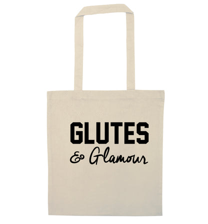Glutes and glamour natural tote bag