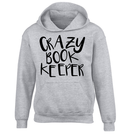 Crazy bookkeeper children's grey hoodie 12-13 Years