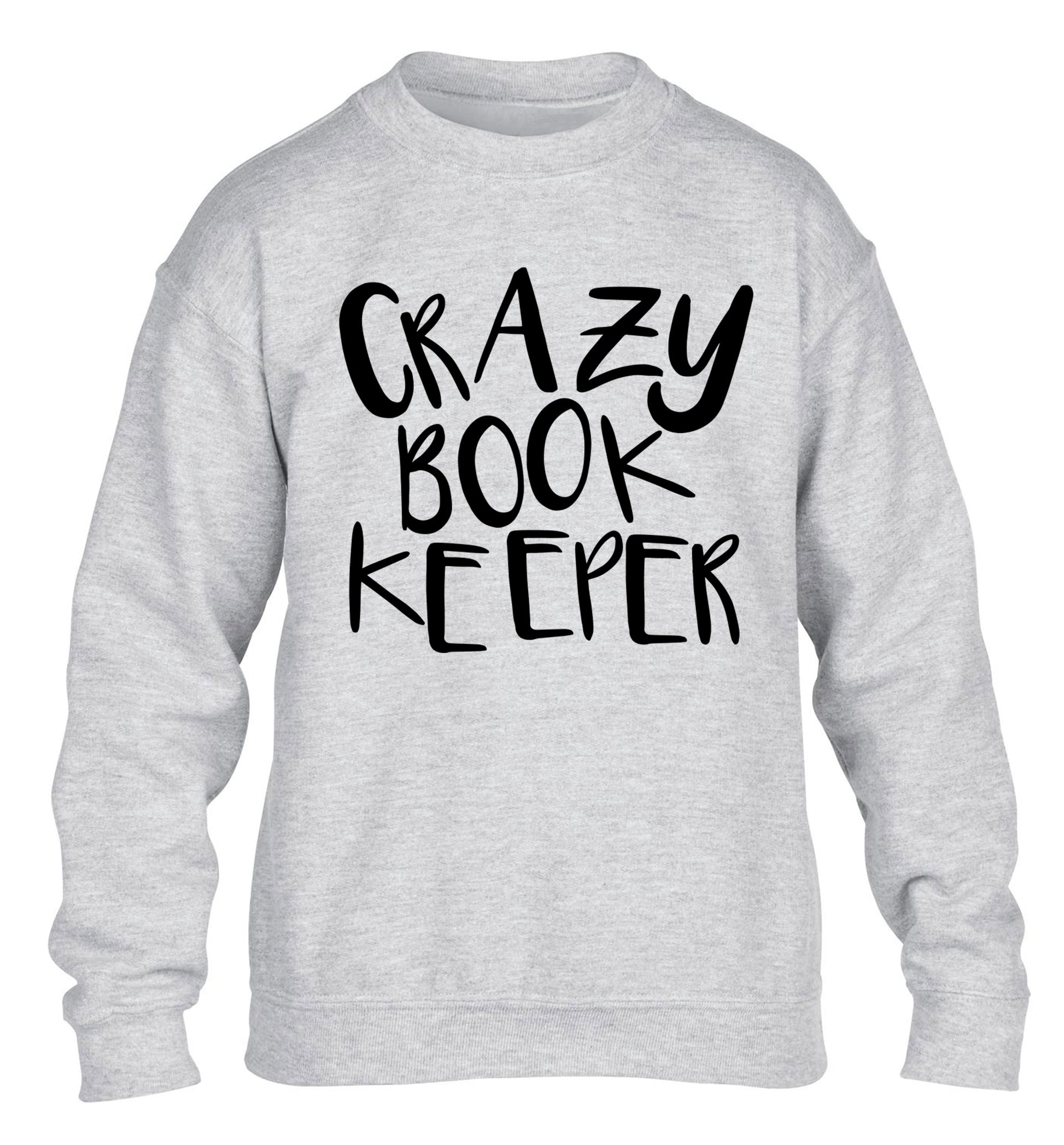 Crazy bookkeeper children's grey sweater 12-13 Years