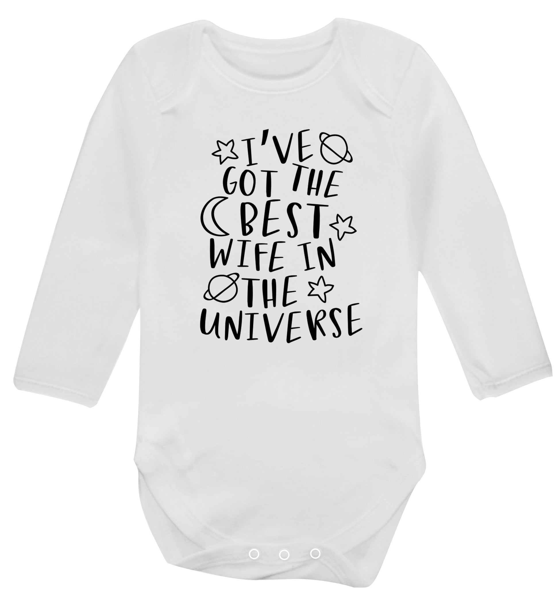 I've got the best wife in the universe Baby Vest long sleeved white 6-12 months