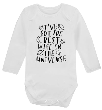 I've got the best wife in the universe Baby Vest long sleeved white 6-12 months