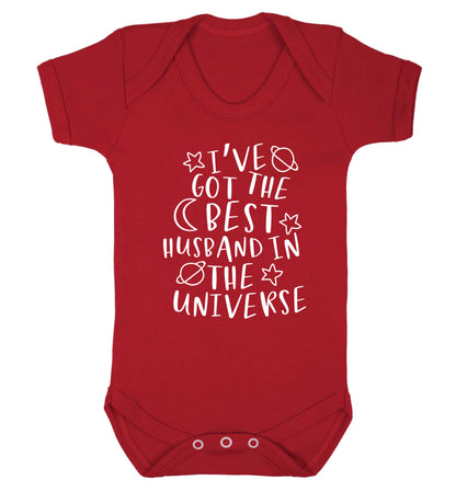 I've got the best husband in the universe Baby Vest red 18-24 months