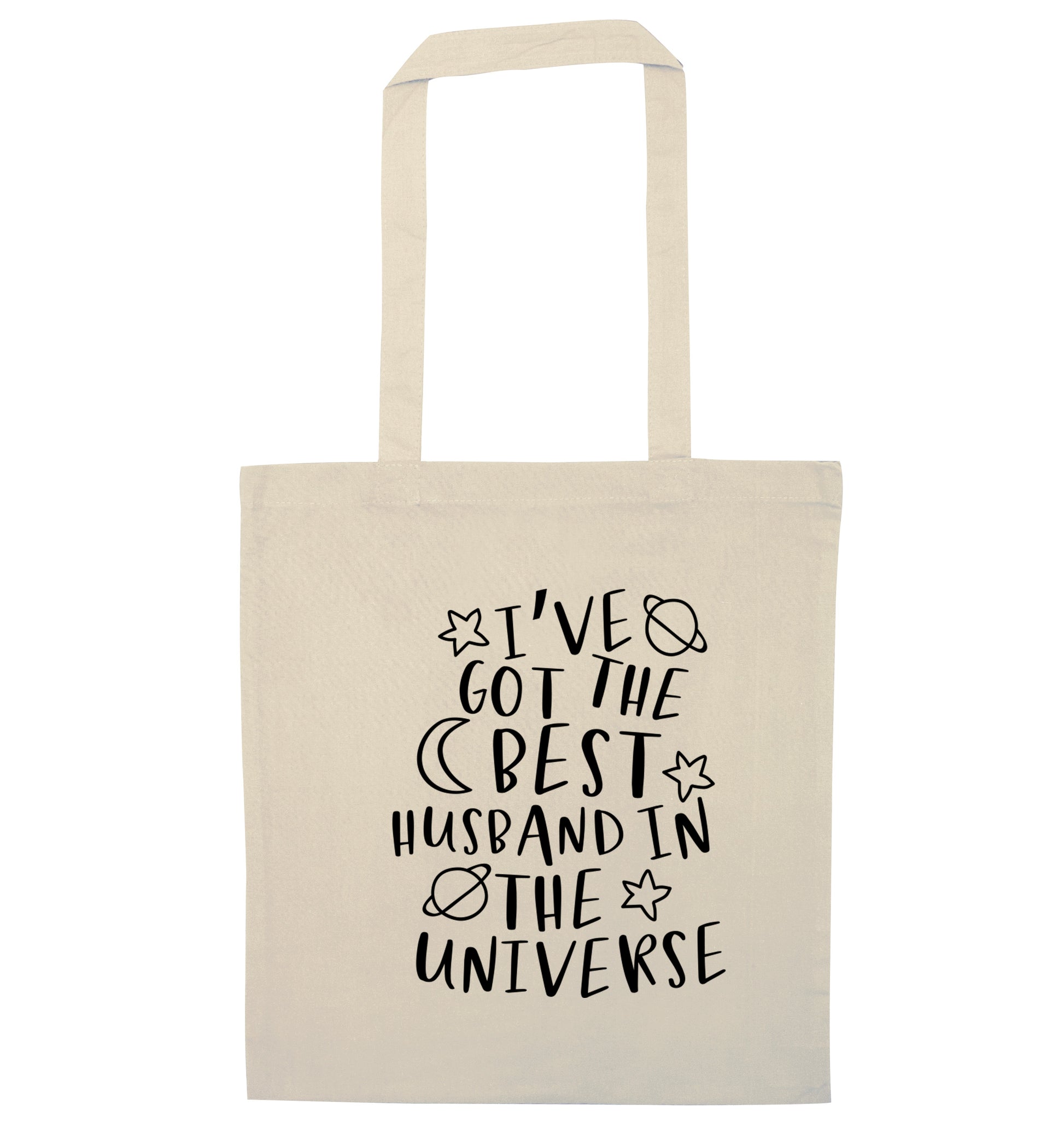I've got the best husband in the universe natural tote bag