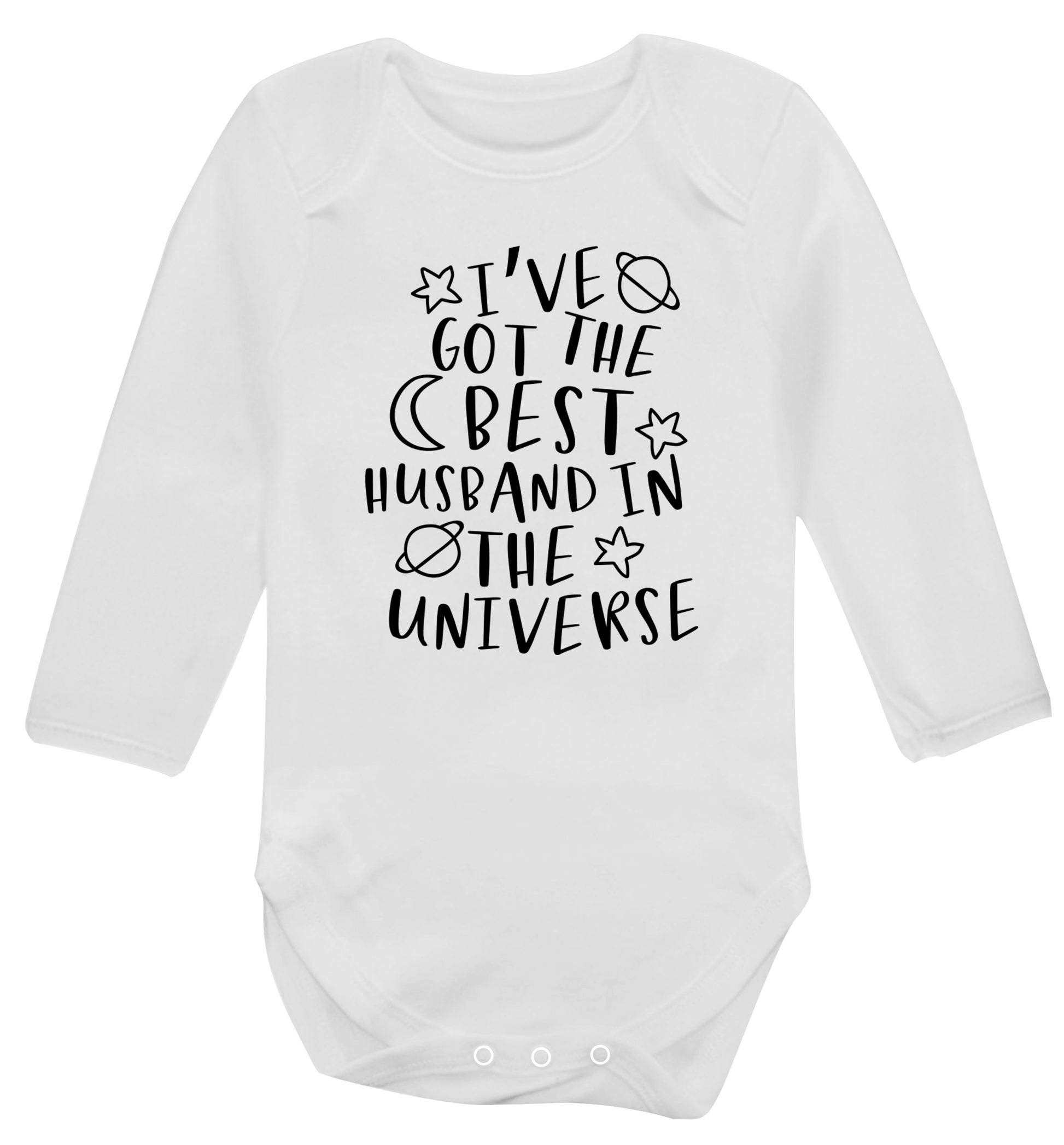 I've got the best husband in the universe Baby Vest long sleeved white 6-12 months