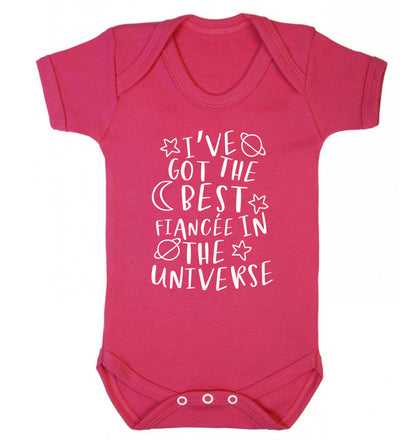 I've got the best fiancee in the universe Baby Vest dark pink 18-24 months