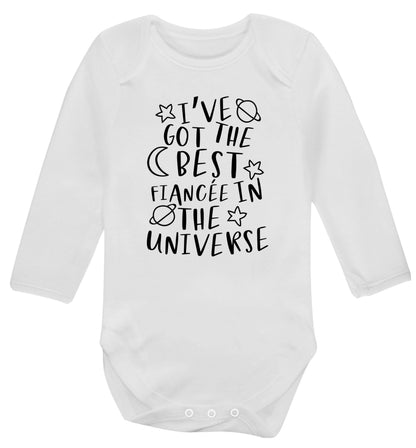 I've got the best fiancee in the universe Baby Vest long sleeved white 6-12 months