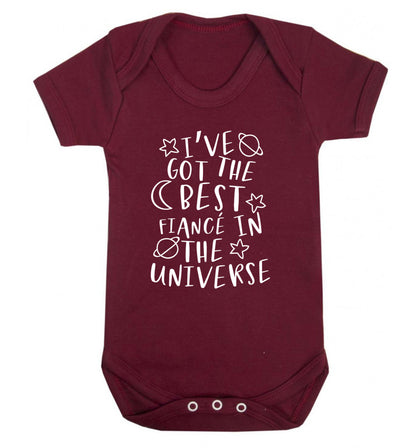 I've got the best fiance in the universe Baby Vest maroon 18-24 months