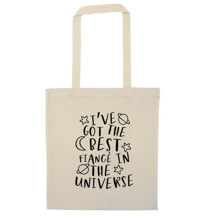I've got the best fiance in the universe natural tote bag