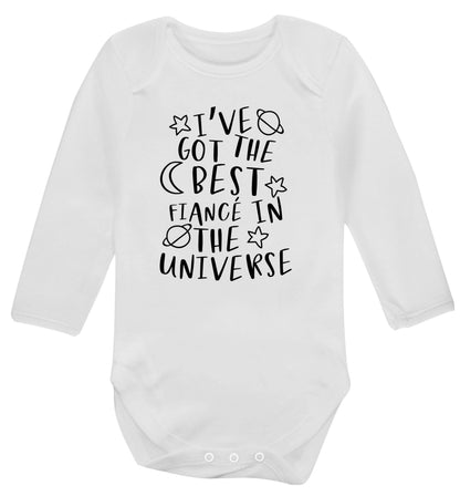 I've got the best fiance in the universe Baby Vest long sleeved white 6-12 months
