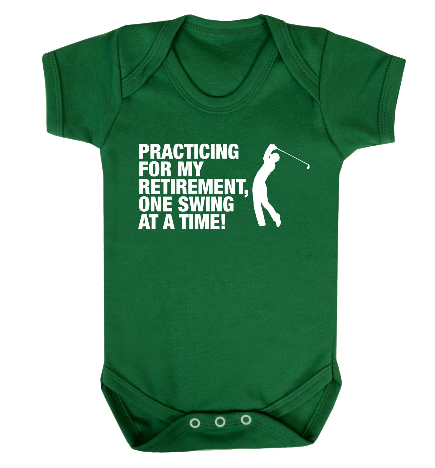 Practicing for my retirement one swing at a time Baby Vest green 18-24 months