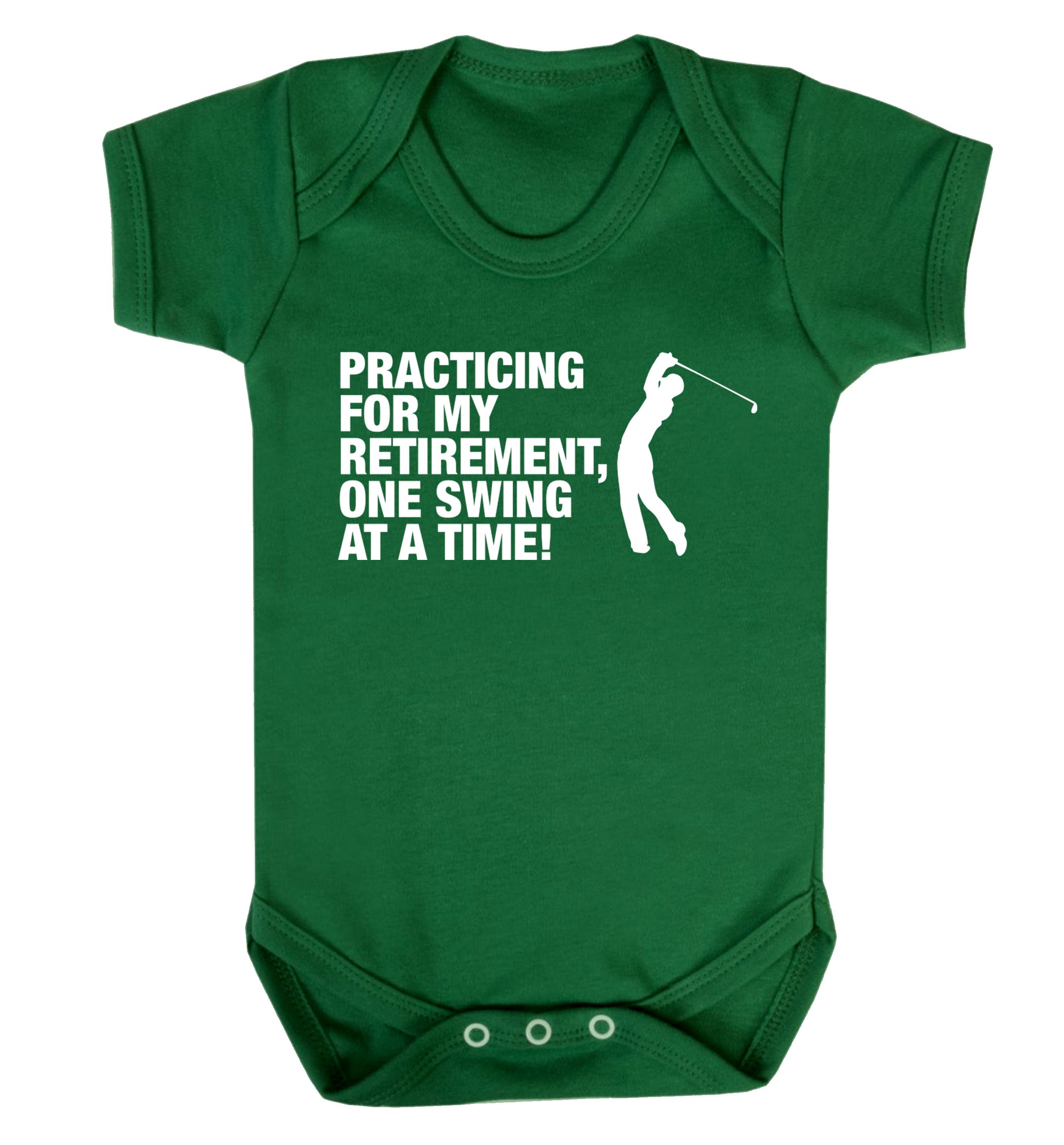 Practicing for my retirement one swing at a time Baby Vest green 18-24 months