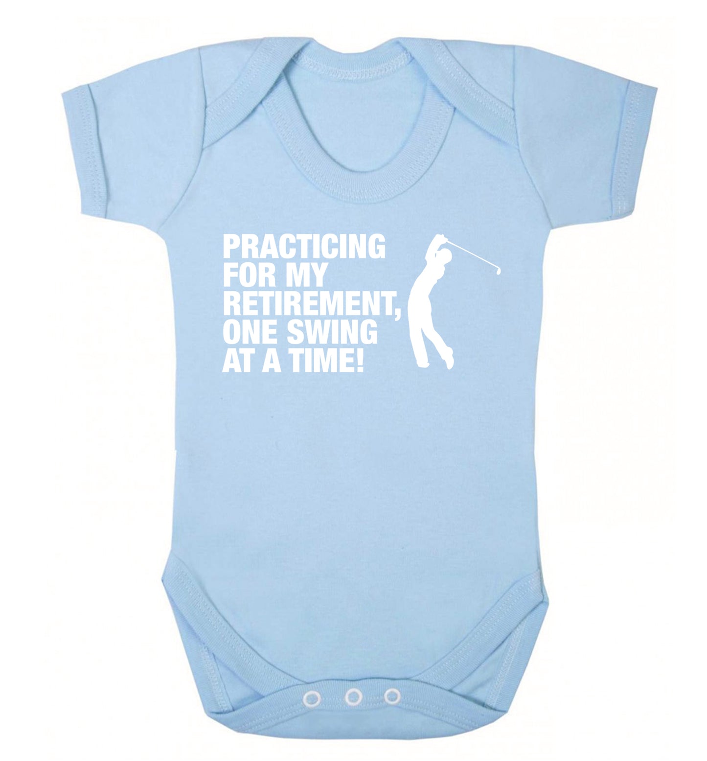 Practicing for my retirement one swing at a time Baby Vest pale blue 18-24 months