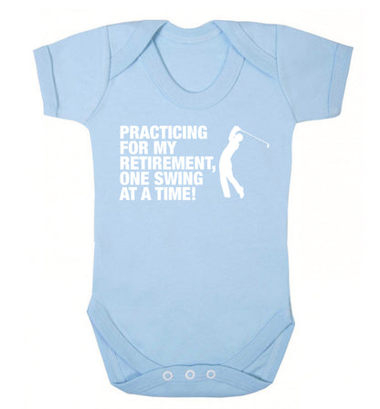 Practicing for my retirement one swing at a time Baby Vest pale blue 18-24 months