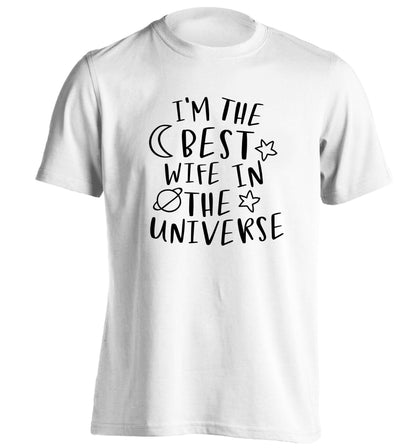 I'm the best wife in the universe adults unisex white Tshirt 2XL