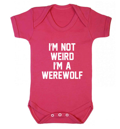 Skeleton Hand Pocket baby vest dark pink 18-24 months