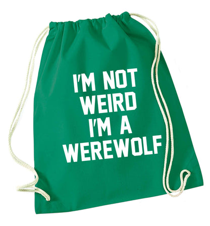 Skeleton Hand Pocket green drawstring bag