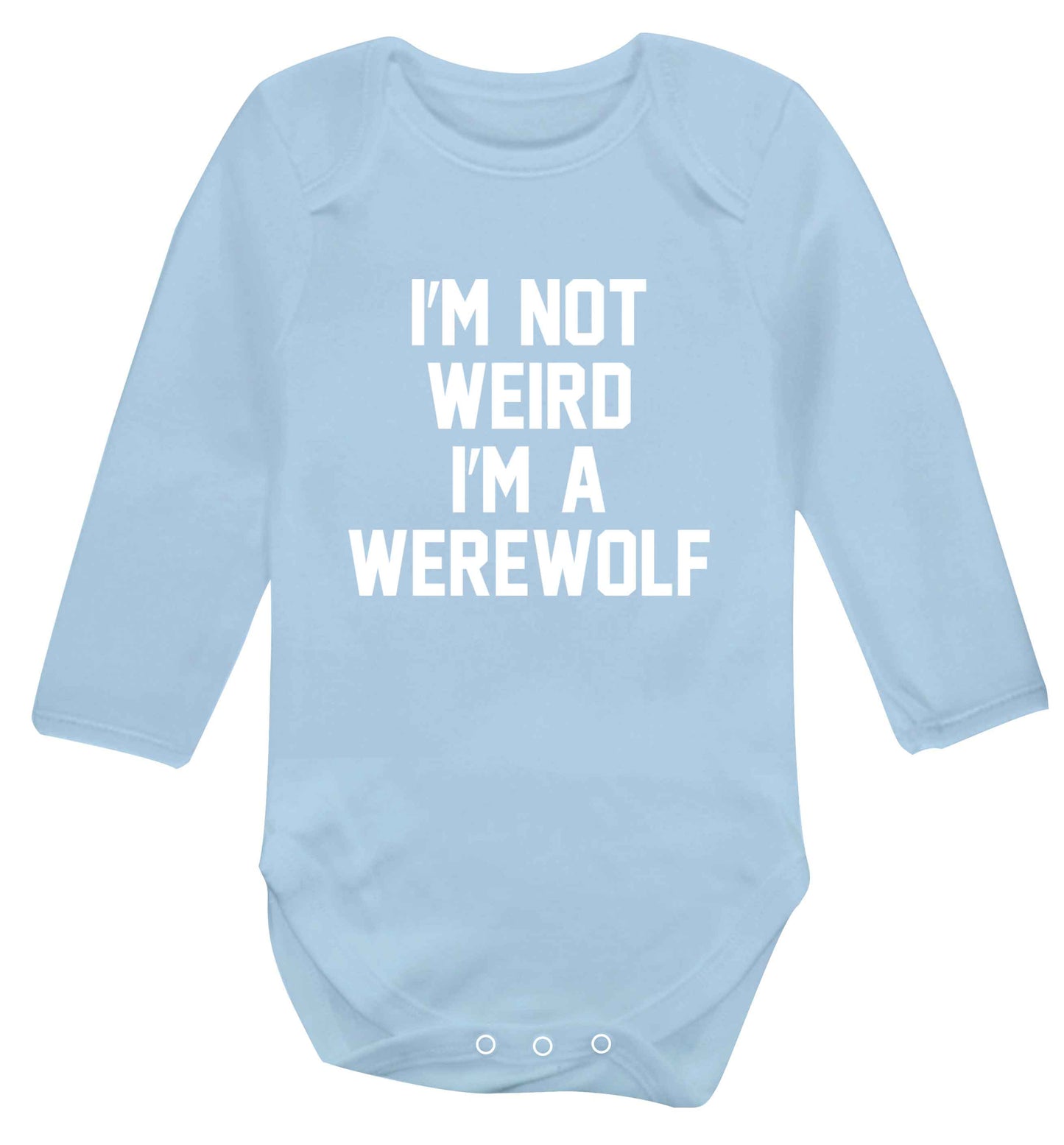 Skeleton Hand Pocket baby vest long sleeved pale blue 6-12 months