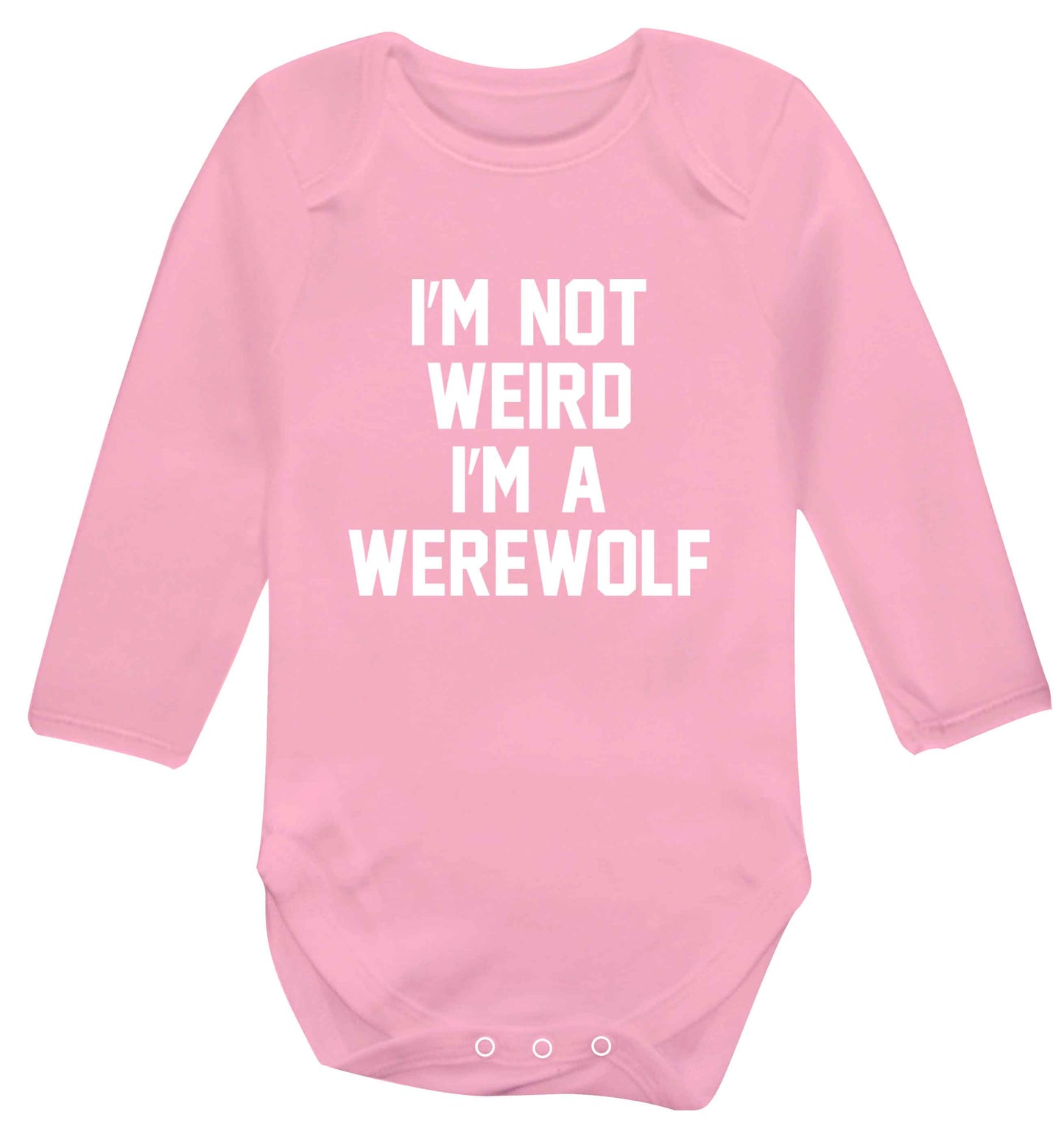 Skeleton Hand Pocket baby vest long sleeved pale pink 6-12 months