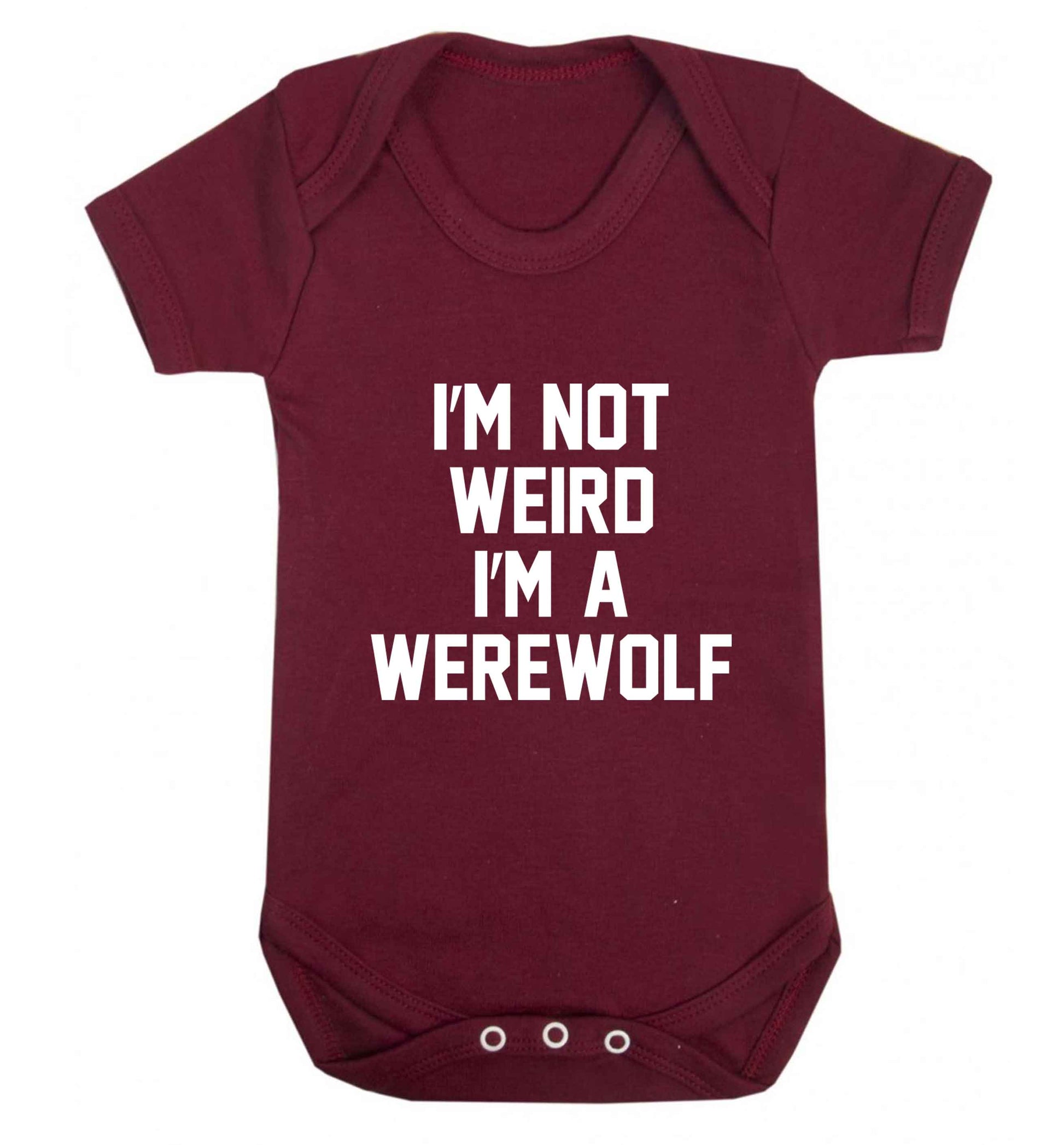 Skeleton Hand Pocket baby vest maroon 18-24 months